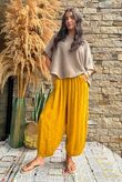 Kiti Paisley Damask 7/8 Barrel Leg Pant Tumeric
